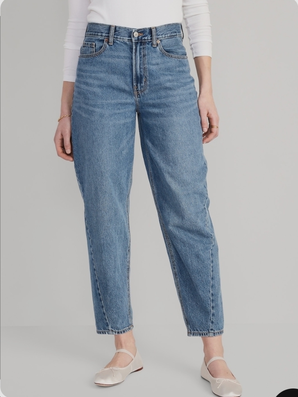 OLD NAVY EXTRA HIGH-RISE BALLOON ANKLE JEANS WOMEN'S 8